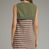 ALL TIED UP CARDIGAN STRIPED DRESS