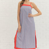 LIBERTY LANE STRIPE MIDI DRESS