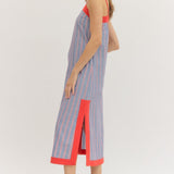 LIBERTY LANE STRIPE MIDI DRESS