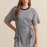 SAVE ME A SEAT BLUE GINGHAM DRESS