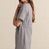 SAVE ME A SEAT BLUE GINGHAM DRESS