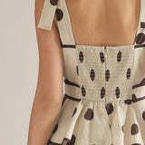 GET A CORNER TABLE POLKA DOT MIDI DRESS