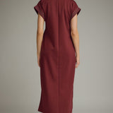 CASUAL CHARM MERLOT MAXI DRESS