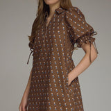 AUTUMN IN SOHO PUFF SLEEVE DRESS