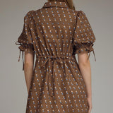 AUTUMN IN SOHO PUFF SLEEVE DRESS