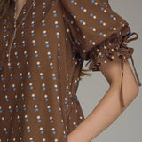 AUTUMN IN SOHO PUFF SLEEVE DRESS