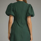 CAFE ON 5TH HUNTER GREEN MINI DRESS