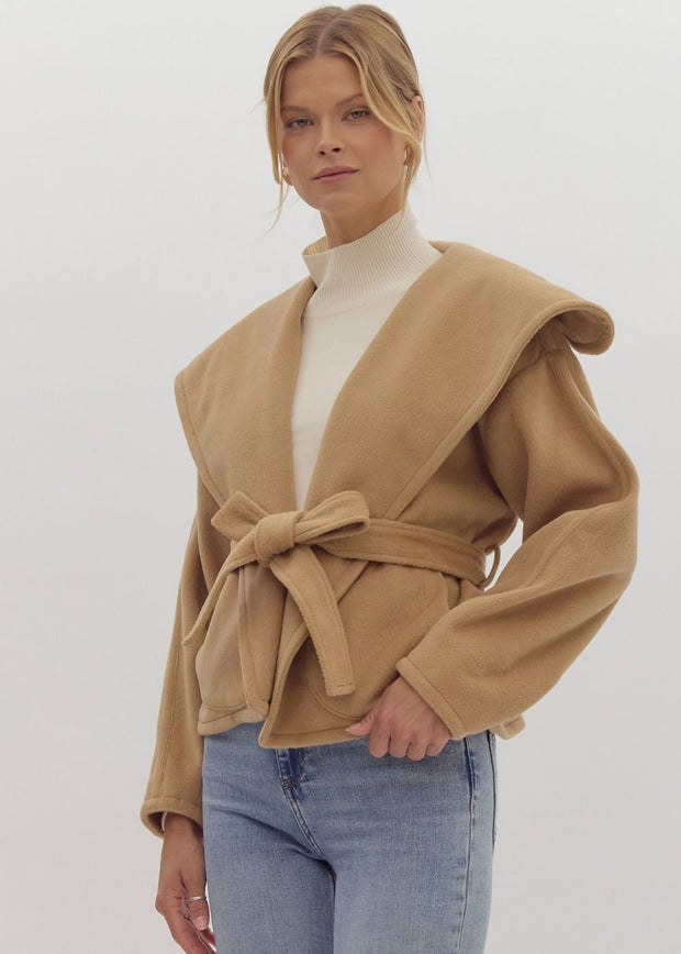 RUSTIC ALLURE CAMEL SHORT JACKET