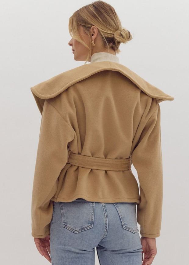 RUSTIC ALLURE CAMEL SHORT JACKET