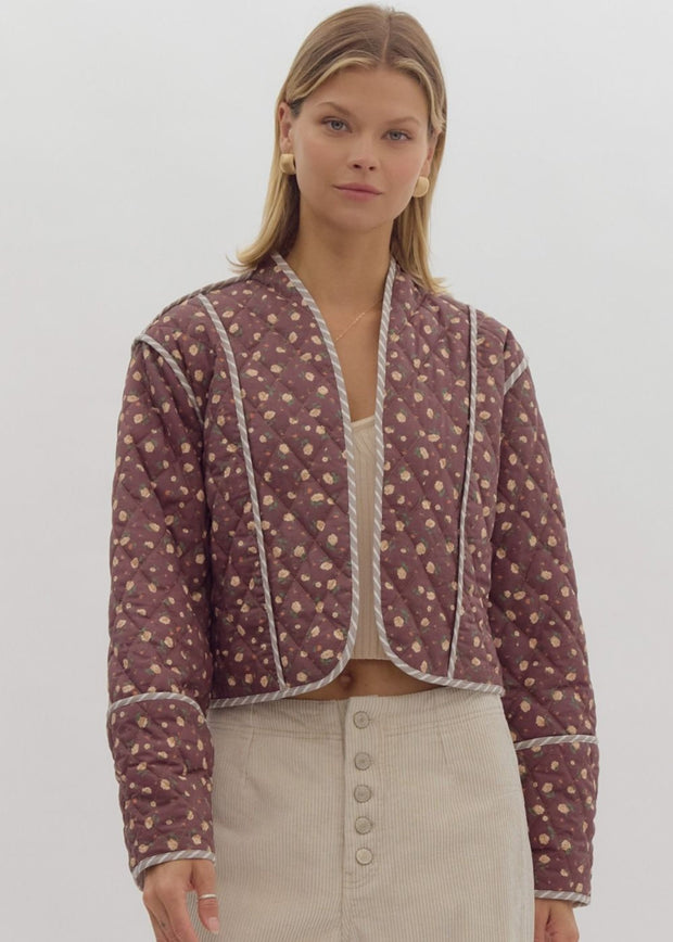 FLORAL DELIGHT QUILTED JACKET