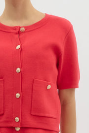 NOTHING BUT CASUAL HOT PINK SHORT SLEEVE JACKET