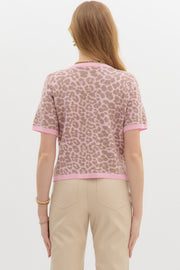 GIVING GLAM PINK LEOPARD CARDIGAN