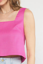 GIVING CHEERS SLEEVELESS TOP - PINK OR GREEN