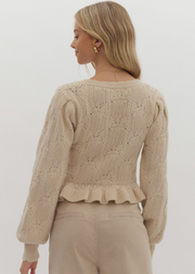 PUT A BOW ON IT SCOOP NECK CROP SWEATER