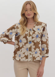 BLOSSOMING BEAUTY FLORAL BLOUSE