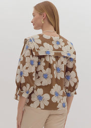 BLOSSOMING BEAUTY FLORAL BLOUSE