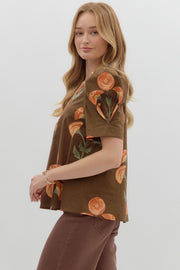 CATCHING FALL FEELS FLORAL BLOUSE
