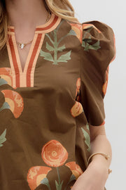 CATCHING FALL FEELS FLORAL BLOUSE