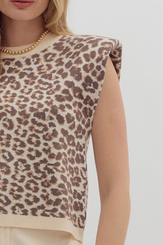 REGAL STEPS LEOPARD PRINT SWEATER