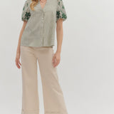 COTTAGE BLOOM EMBROIDERED BLOUSE