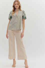 COTTAGE BLOOM EMBROIDERED BLOUSE