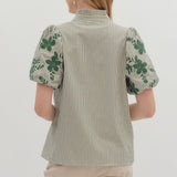 COTTAGE BLOOM EMBROIDERED BLOUSE