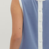 OWN THE COURT SLEEVELESS KNIT TOP - PINK, GREEN OR BLUE