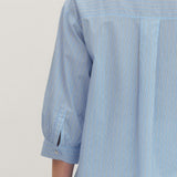 BEACH HOUSE BRUNCH BLUE STRIPE BLOUSE