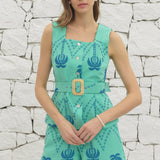 PALMS AWAY EMBROIDERED TOP