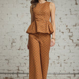 DOT YOUR CALENDAR PEPLUM TOP