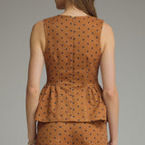 DOT YOUR CALENDAR PEPLUM TOP