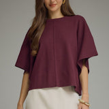 FULL OF WARMTH MERLOT KNIT SWEATER