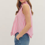 PRETTY IN PINK STRIPED TOP