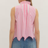 PRETTY IN PINK STRIPED TOP