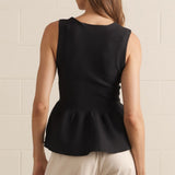 MEANT TO BE BLACK PEPLUM TOP