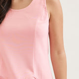 TAKE A HOLIDAY SCALLOP HEM TOP - PINK OR BLACK