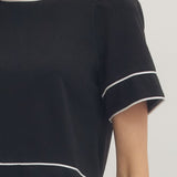 STREET STYLE BLACK CONTRAST TOP