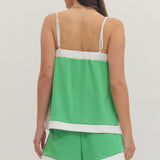 ON THE FIELD GREEN CAMI TOP
