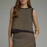 CHIC CHECKMATE SLEEVELESS TOP