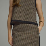 CHIC CHECKMATE MINI SKIRT WITH POCKETS