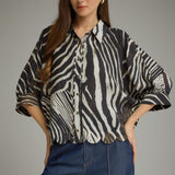 READY FOR DATE NIGHT ZEBRA PRINT TOP