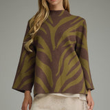 CHIC MINDSET MOCK NECK SWEATER