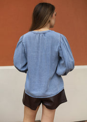 ALL DAY LONG DENIM TOP