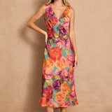 DARING TO BLOOM PARISIAN FLORAL DRESS