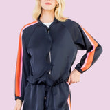 NAVY SPORTY SPICE TRACK SUIT JACKET