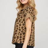 MIDNIGHT SUN LEOPARD PRINT TOP