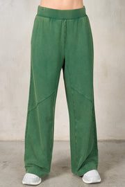 LIFE IN COMFORT GREEN WIDE LEG PANTS