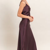 NYC NIGHTS SILKY SLIP DRESS