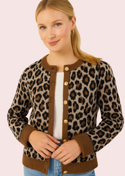 COZY MINDSET ANIMAL PRINT CARDIGAN