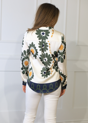 BOLD BEAUTY FLORAL PRINT LONG SLEEVE TOP